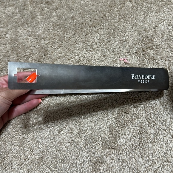 Belvedere Vodka Promo Steel Cocktail Ice Bucket Rare w/ Tongs - Picture 3 of 6